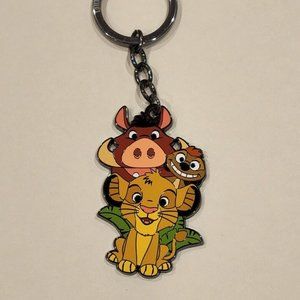 Loungefly Disney The Lion King Simba Pumbaa Timon Trio Keychain NEW